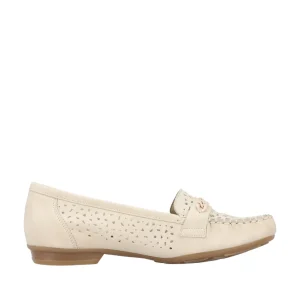 Rieker mocassins 40068 blanc beige
