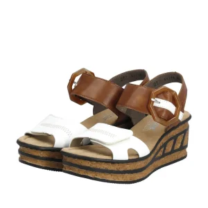 Rieker nu pieds sandales 68176 blanc