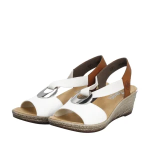 Rieker nu pieds sandales 624h6 blanc