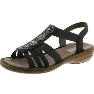 Rieker nu pieds sandales 608g9 noir