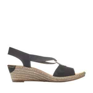 Rieker nu pieds sandales 624h6 noir