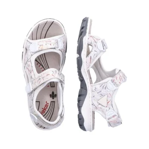 Rieker nu pieds sandales 68872 blanc multicouleurs