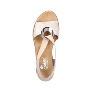 Rieker nu pieds sandales 624h6 beige