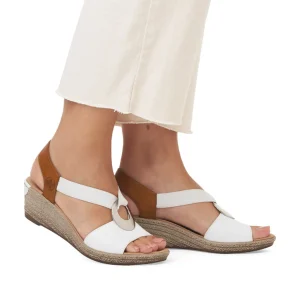 Rieker nu pieds sandales 624h6 blanc