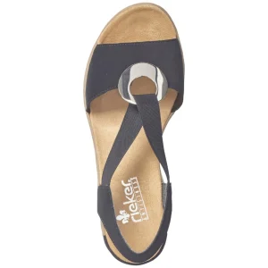 Rieker nu pieds sandales 624h6 noir