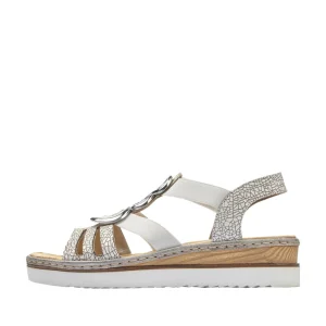 Rieker nu pieds sandales 679l4 blanc