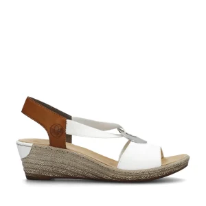 Rieker nu pieds sandales 624h6 blanc