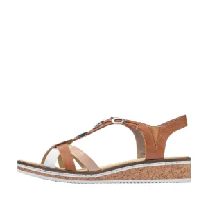 Rieker nu pieds sandales v3657 marron multicouleurs