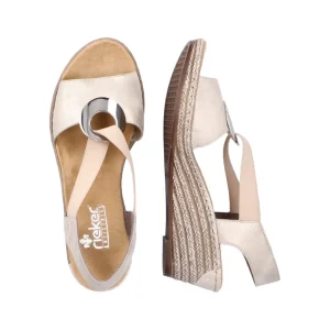 Rieker nu pieds sandales 624h6 beige