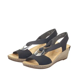 Rieker nu pieds sandales 624h6 noir