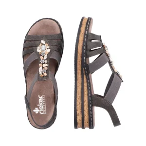 Rieker nu pieds sandales 62949 taupe