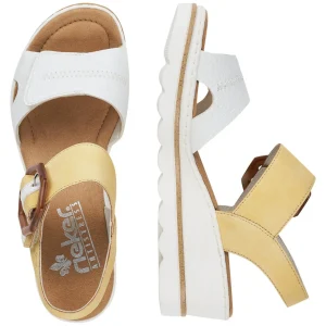 Rieker nu pieds sandales 67476 jaune