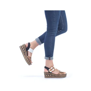 Rieker nu pieds sandales 68176 marron