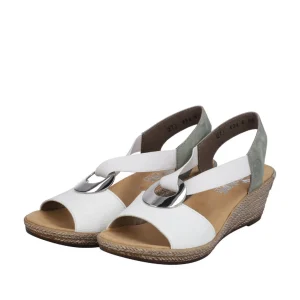 Rieker nu pieds sandales 624h6 blanc