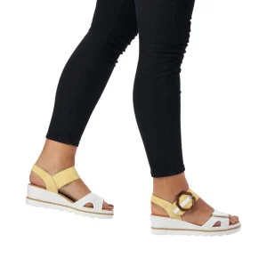 Rieker nu pieds sandales 67476 jaune