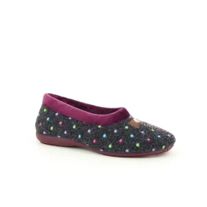 Soir et matin chaussons calidoux violet multicouleurs
