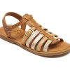 Bellamy nu pieds sandales aubane marron