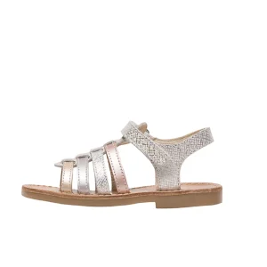 Bopy nu pieds sandales elbossa argent multicouleurs