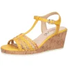 Caprice nu pieds sandales 28704 jaune