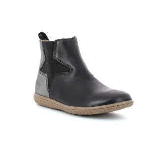 Kickers bottines vermillon noir
