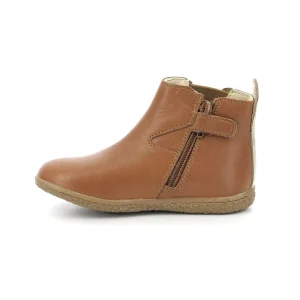 Kickers bottines vermillon camel