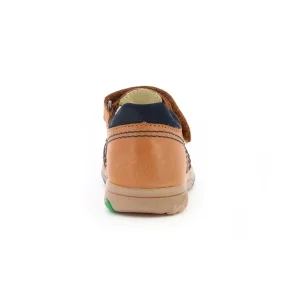 Kickers nu pieds sandales platiback marron