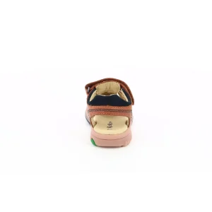 Kickers nu pieds sandales platinium marron