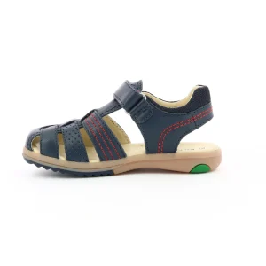 Kickers nu pieds sandales platinium marine