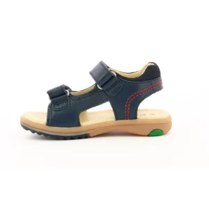 Kickers nu pieds sandales platino marine