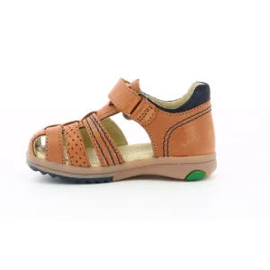 Kickers nu pieds sandales platiback marron