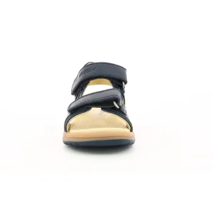 Kickers nu pieds sandales platino marine