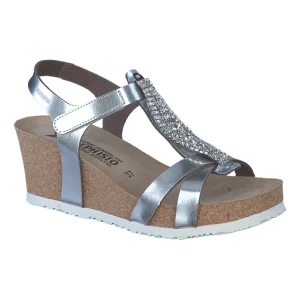 Mephisto nu pieds sandales lio spark argent