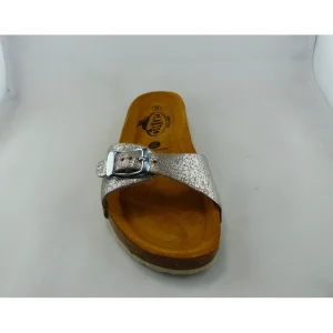 Plakton nu pieds sandales bom teen argent
