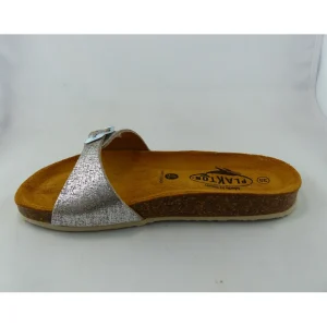 Plakton nu pieds sandales bom teen argent