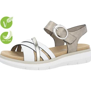 Remonte nu pieds sandales d2k55 blanc or