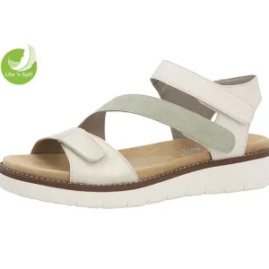 Remonte nu pieds sandales d2050 blanc beige