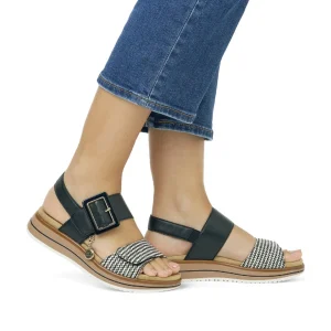 Remonte nu pieds sandales d1j53 noir