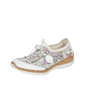 Rieker chaussures a lacets n42v1 blanc