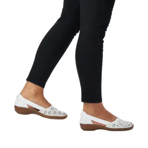 Rieker mocassins 41356 blanc