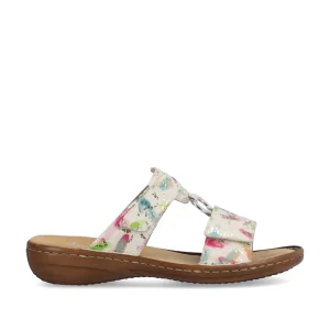 Rieker mules 608p9 blanc multicouleurs