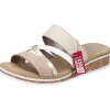 Rieker mules v3652 beige multicouleurs