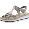 Rieker nu pieds sandales v7919 beige multicouleurs