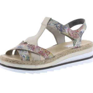 Rieker nu pieds sandales v7919 beige multicouleurs