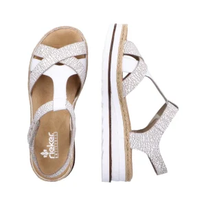 Rieker nu pieds sandales v7919 blanc